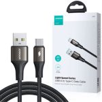 Durable Nylon Braided  Light-Speed Series   Joyroom S-a25   USB A Male to Type C  Male  3A Fast Charging & Data  Transfer  Cable