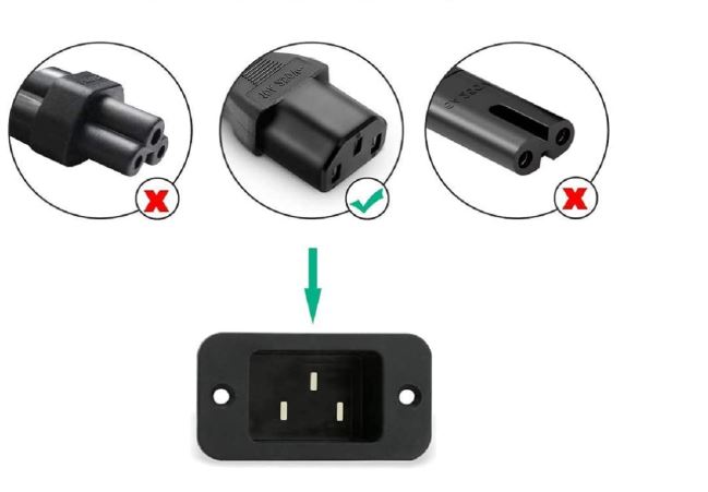 Used Computer Power Supply PC Power Cord 2M Cable 3 prong With Fuse UK Power Pug For PC Printer LED LCD - Image 5