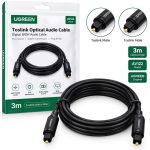 UGREEN Toslink  Gold Plated Connectors  Male to Male Optical  Digital Optic  Audio   Fiber Cable  Model: AV122  Compatible For Home Theater  Sound bar Xbox