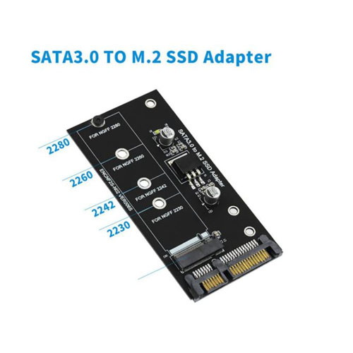 Compact & Portable Easy Installation M2 SATA 2.5 Inch SSD to NGFF SATA3 Cord Adapter For Internal Use For Laptop PC Desktop - Image 2