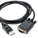 Gold Plated Display Port  Male  To VGA Male 1080p Adapter Cord  Cable  Compatible For Laptop, Monitor, TV, Projector