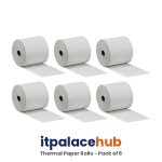 Pack of 6 Thermal Paper Rolls 40 Meter for POS Receipt Printers  Compatible For Thermal Receipt  Cash Register Receipt  Billing Machines