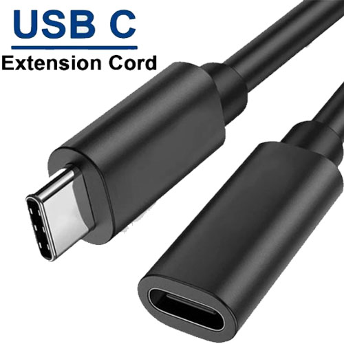 Durable & Flexible Plug and Play USB Male Type C 3.1 to Female Type C Extension Cord Fast Charging & Data Transfer Cable - Image 3