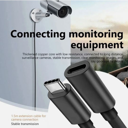 Durable & Flexible Plug and Play USB Male Type C 3.1 to Female Type C Extension Cord Fast Charging & Data Transfer Cable - Image 2